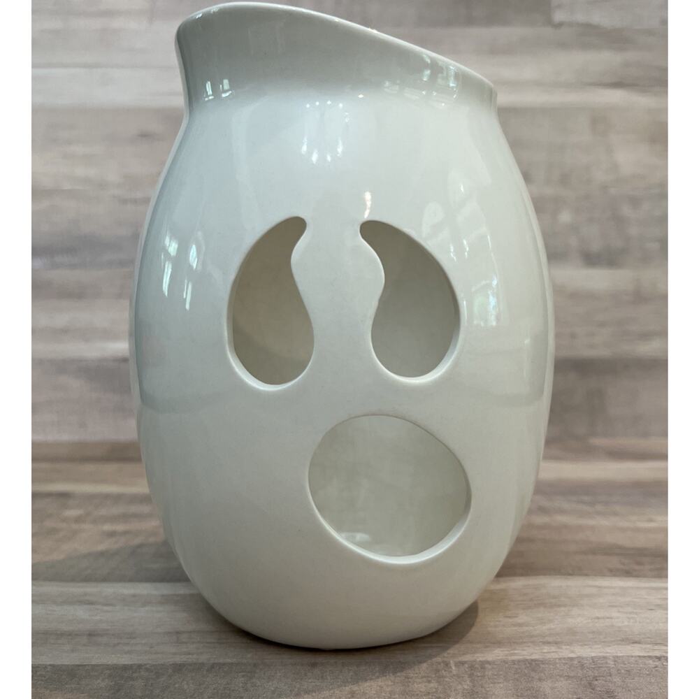 Vintage White Ghost Candle Holder‎ Lantern Votive 7" Halloween Friendly Ghost